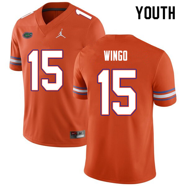 Youth #15 Derek Wingo Florida Gators College Football Jerseys Sale-Orange